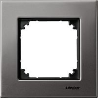 Рамка универсальная Schneider Electric Merten M-Elegance 1-м. металл серый родий  картинка